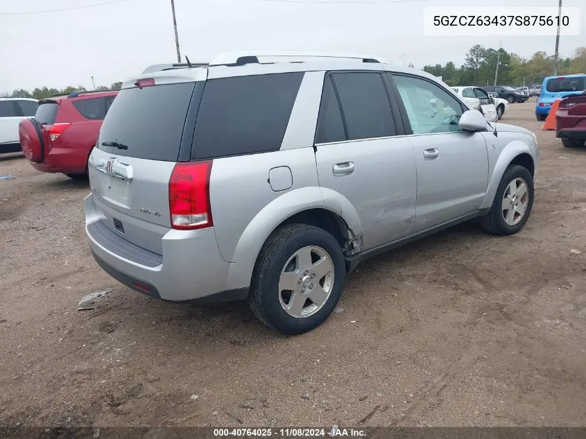 2007 Saturn Vue V6 VIN: 5GZCZ63437S875610 Lot: 40764025