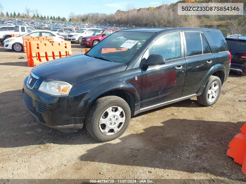 2007 Saturn Vue 4 Cyl VIN: 5GZCZ33D87S854346 Lot: 40794729