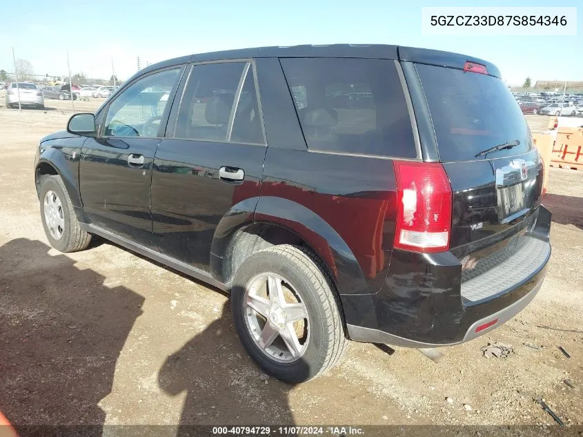 2007 Saturn Vue 4 Cyl VIN: 5GZCZ33D87S854346 Lot: 40794729