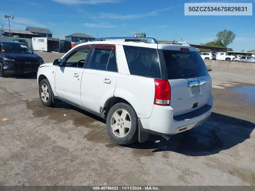 2007 Saturn Vue V6 VIN: 5GZCZ53467S829831 Lot: 40796022