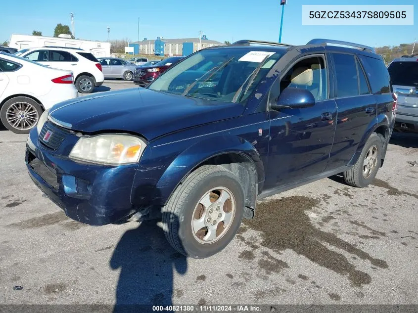 2007 Saturn Vue V6 VIN: 5GZCZ53437S809505 Lot: 40821380