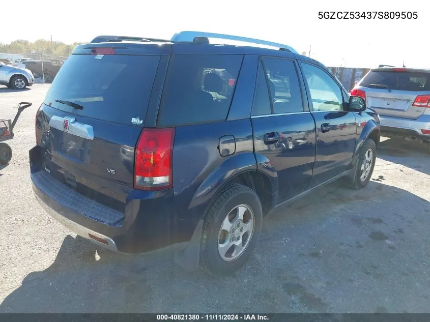 2007 Saturn Vue V6 VIN: 5GZCZ53437S809505 Lot: 40821380