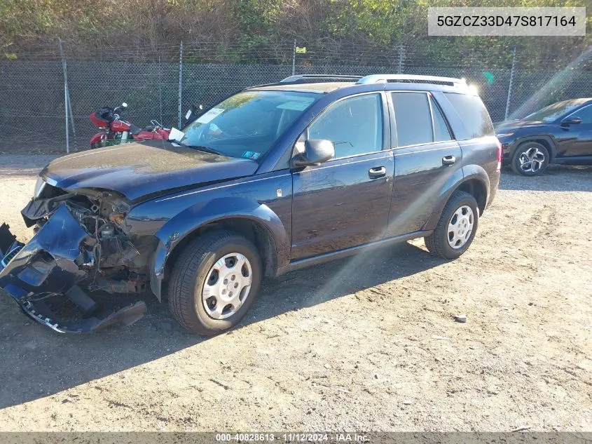 2007 Saturn Vue 4 Cyl VIN: 5GZCZ33D47S817164 Lot: 40828613