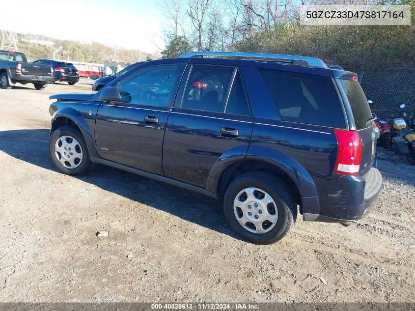 2007 Saturn Vue 4 Cyl VIN: 5GZCZ33D47S817164 Lot: 40828613