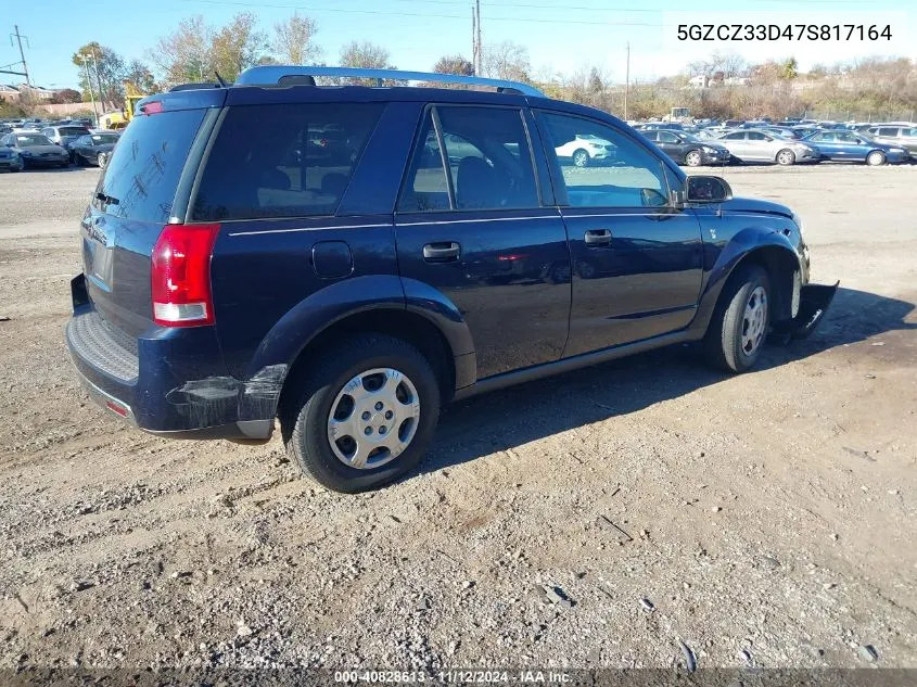 2007 Saturn Vue 4 Cyl VIN: 5GZCZ33D47S817164 Lot: 40828613