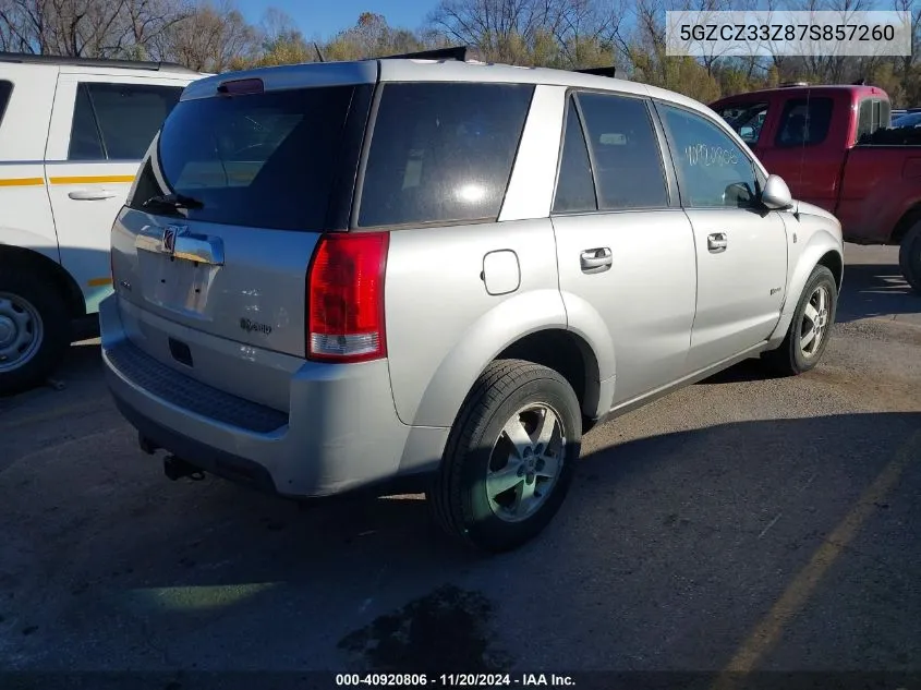 2007 Saturn Vue Hybrid VIN: 5GZCZ33Z87S857260 Lot: 40920806