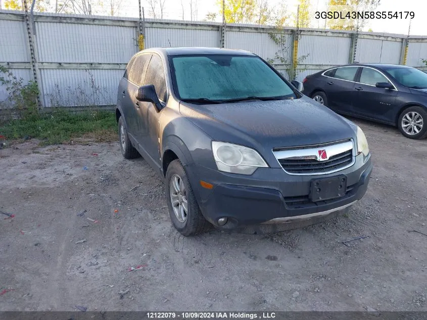 2008 Saturn Vue Xe VIN: 3GSDL43N58S554179 Lot: 12122079