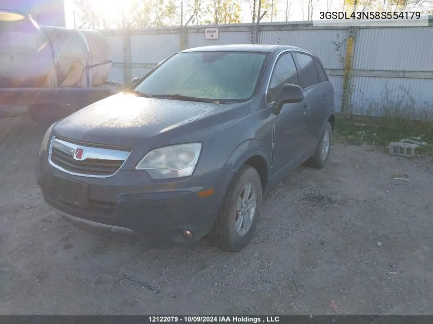 2008 Saturn Vue Xe VIN: 3GSDL43N58S554179 Lot: 12122079