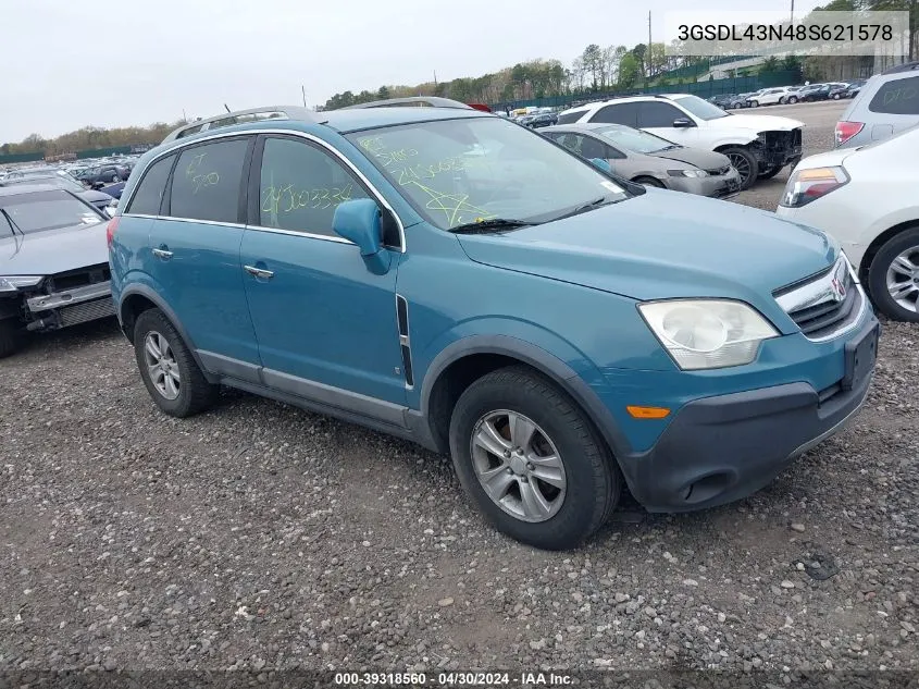 3GSDL43N48S621578 2008 Saturn Vue V6 Xe