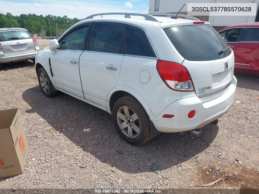 2008 Saturn Vue V6 Xr VIN: 3GSCL53778S570628 Lot: 39671342