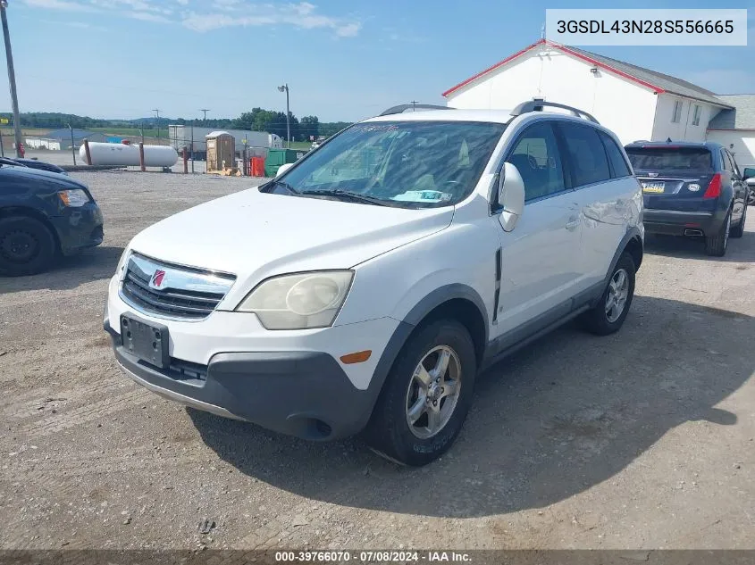 2008 Saturn Vue V6 Xe VIN: 3GSDL43N28S556665 Lot: 39766070