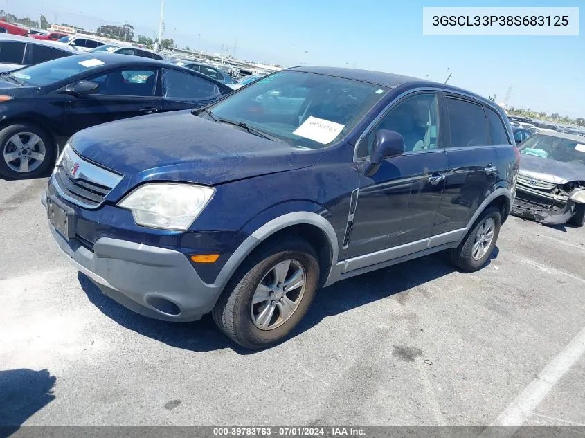 2008 Saturn Vue 4-Cyl Xe VIN: 3GSCL33P38S683125 Lot: 39783763