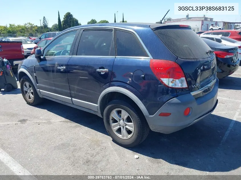 2008 Saturn Vue 4-Cyl Xe VIN: 3GSCL33P38S683125 Lot: 39783763