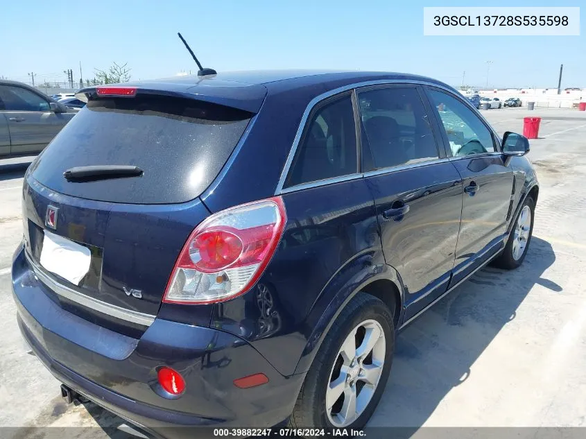 2008 Saturn Vue Red Line VIN: 3GSCL13728S535598 Lot: 39882247