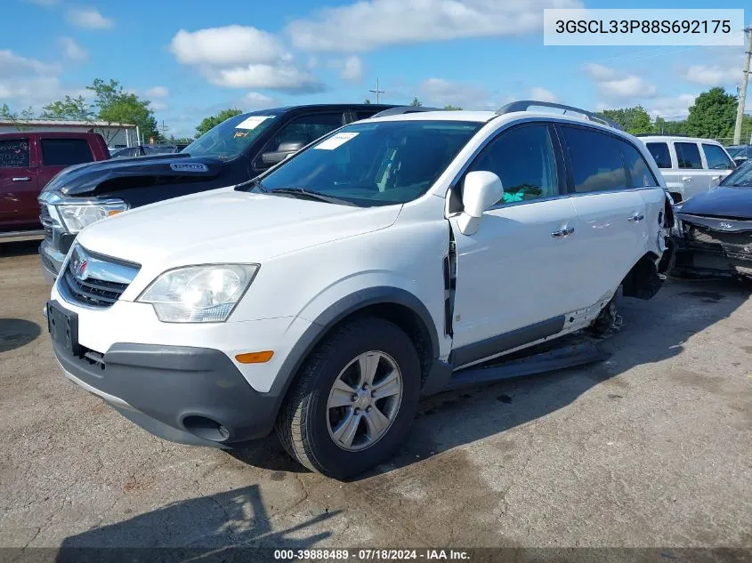 2008 Saturn Vue 4-Cyl Xe VIN: 3GSCL33P88S692175 Lot: 39888489