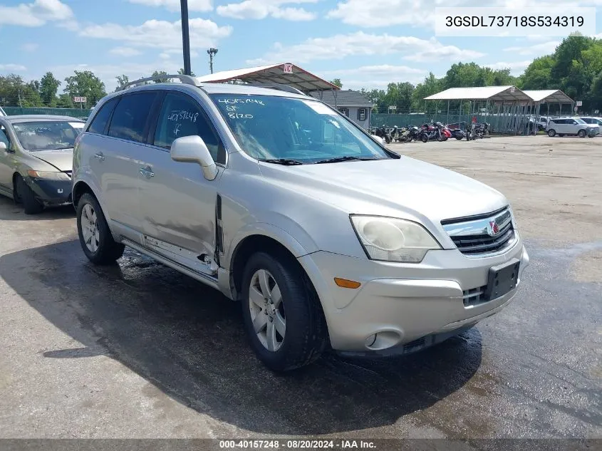 2008 Saturn Vue V6 Xr VIN: 3GSDL73718S534319 Lot: 40157248