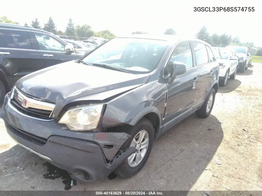 2008 Saturn Vue 4-Cyl Xe VIN: 3GSCL33P68S574755 Lot: 40163629