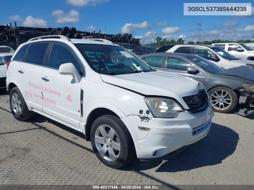 2008 Saturn Vue V6 Xr VIN: 3GSCL53738S644238 Lot: 40217546