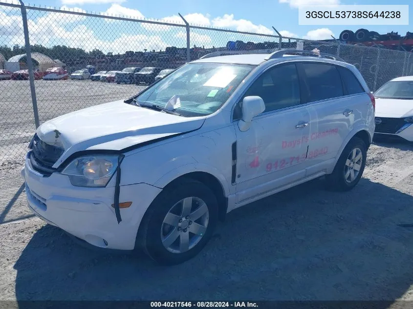 2008 Saturn Vue V6 Xr VIN: 3GSCL53738S644238 Lot: 40217546