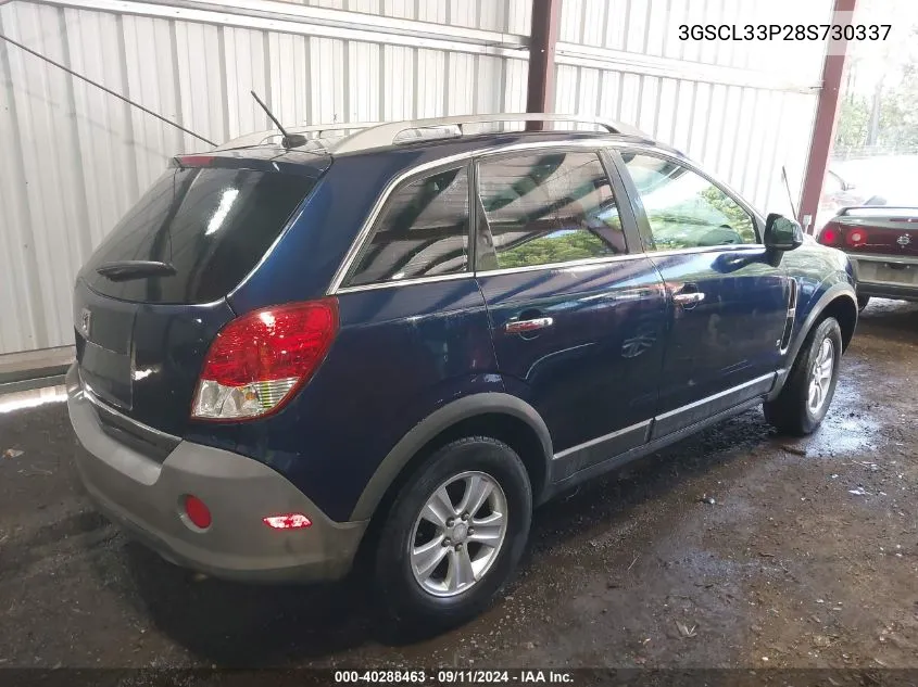 2008 Saturn Vue 4-Cyl Xe VIN: 3GSCL33P28S730337 Lot: 40288463