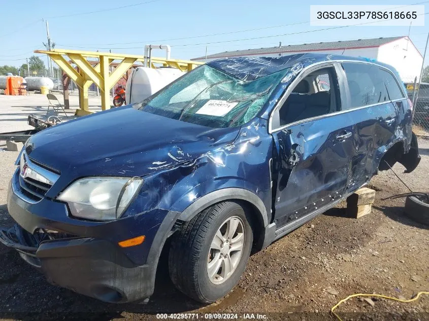 2008 Saturn Vue 4-Cyl Xe VIN: 3GSCL33P78S618665 Lot: 40295771