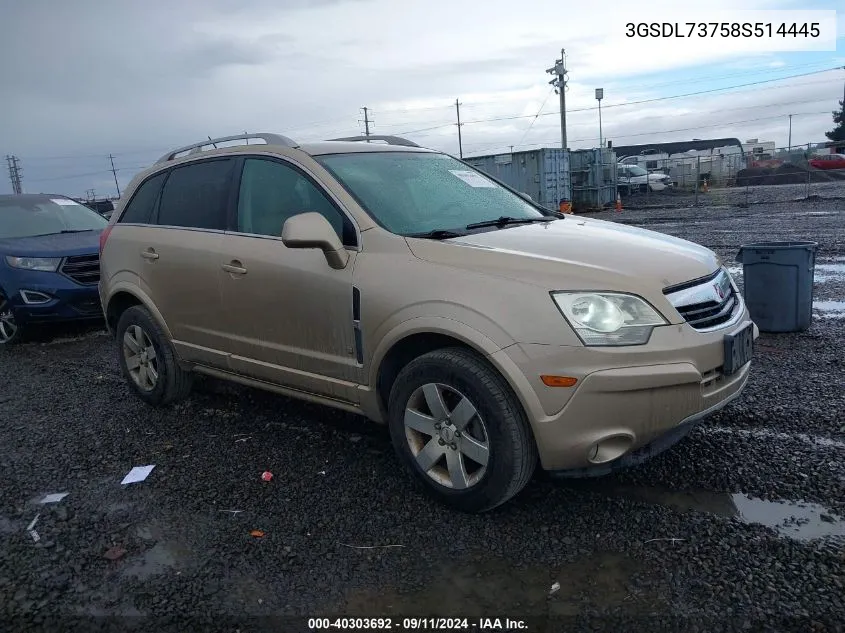 3GSDL73758S514445 2008 Saturn Vue V6 Xr