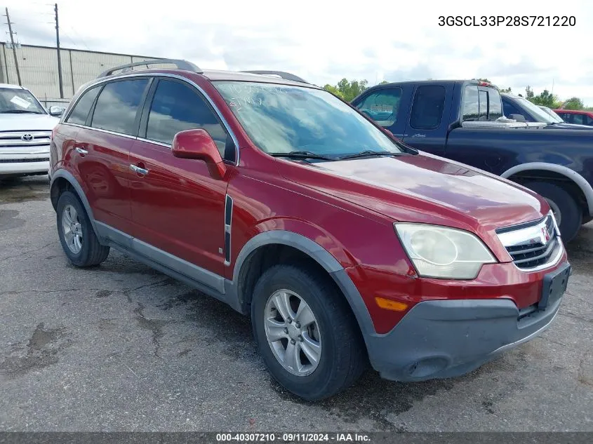 2008 Saturn Vue 4-Cyl Xe VIN: 3GSCL33P28S721220 Lot: 40307210