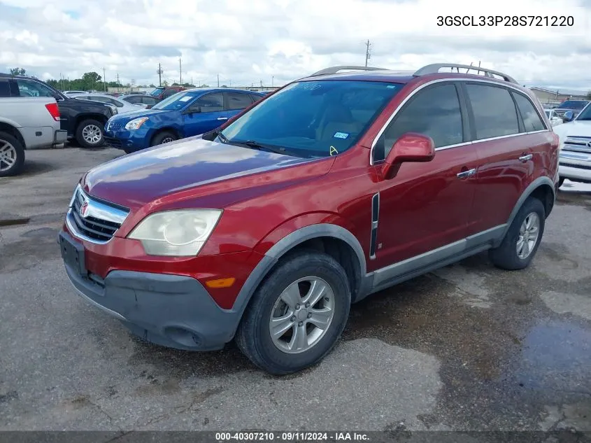 2008 Saturn Vue 4-Cyl Xe VIN: 3GSCL33P28S721220 Lot: 40307210