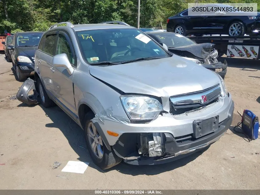 2008 Saturn Vue V6 Xe VIN: 3GSDL43NX8S544893 Lot: 40310306