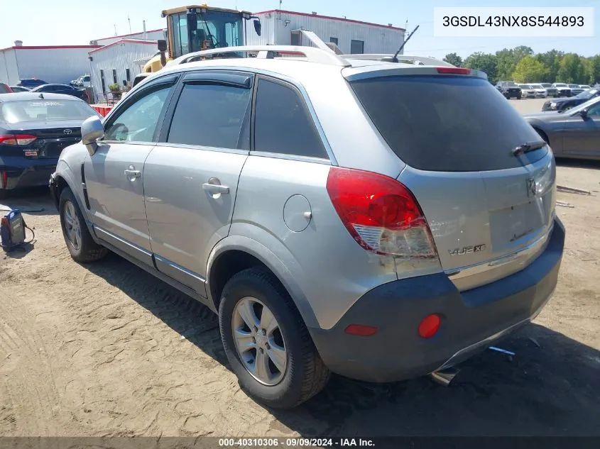 2008 Saturn Vue V6 Xe VIN: 3GSDL43NX8S544893 Lot: 40310306