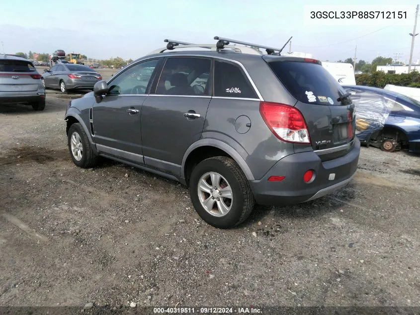 2008 Saturn Vue Xe VIN: 3GSCL33P88S712151 Lot: 40319511