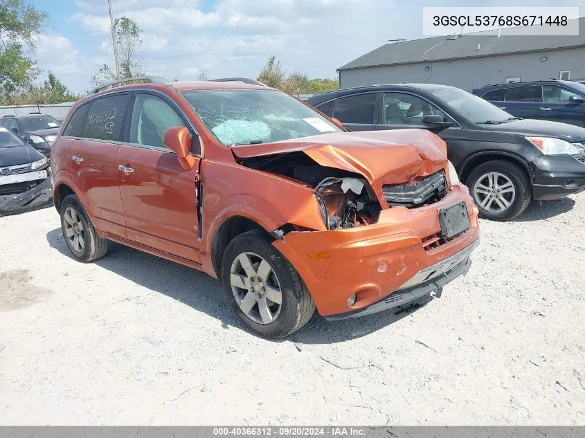 2008 Saturn Vue V6 Xr VIN: 3GSCL53768S671448 Lot: 40366312