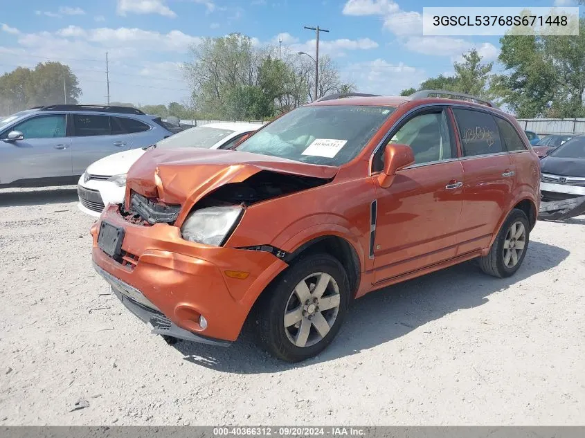 2008 Saturn Vue V6 Xr VIN: 3GSCL53768S671448 Lot: 40366312