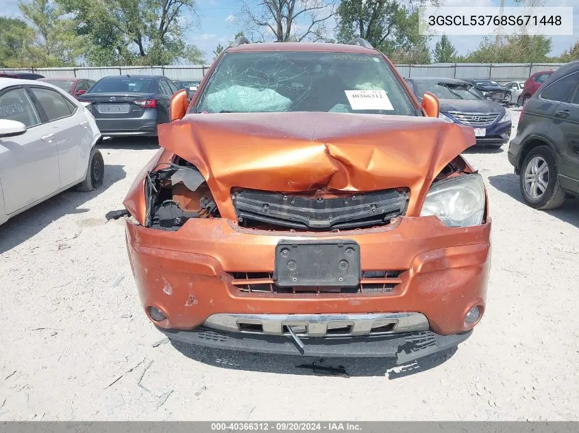 2008 Saturn Vue V6 Xr VIN: 3GSCL53768S671448 Lot: 40366312