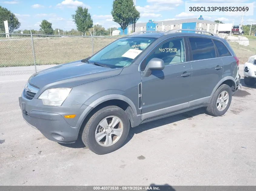 2008 Saturn Vue 4-Cyl Xe VIN: 3GSCL33P98S523069 Lot: 40373538