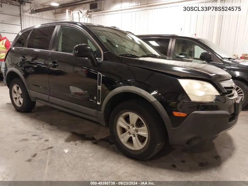 2008 Saturn Vue 4-Cyl Xe VIN: 3GSCL33P78S524575 Lot: 40395739