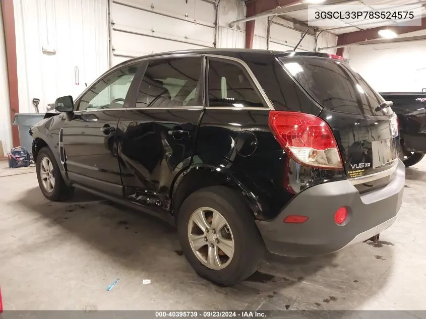 2008 Saturn Vue 4-Cyl Xe VIN: 3GSCL33P78S524575 Lot: 40395739