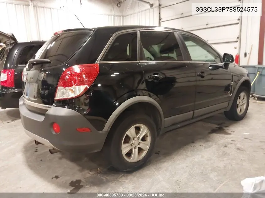 2008 Saturn Vue 4-Cyl Xe VIN: 3GSCL33P78S524575 Lot: 40395739