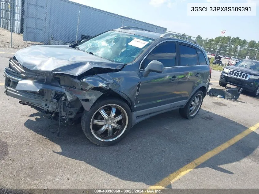 2008 Saturn Vue 4-Cyl Xe VIN: 3GSCL33PX8S509391 Lot: 40398960