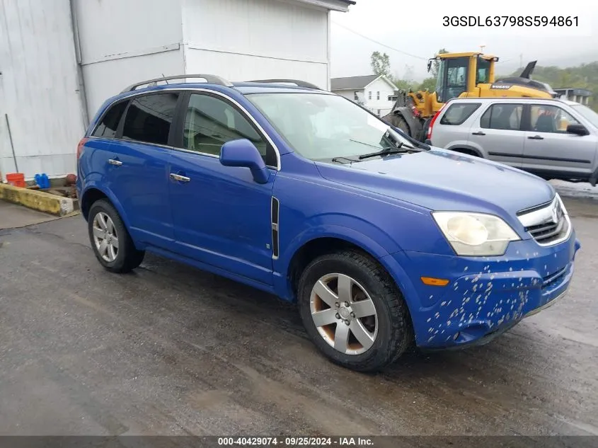 2008 Saturn Vue V6 Xr VIN: 3GSDL63798S594861 Lot: 40429074