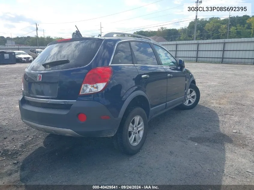 2008 Saturn Vue 4-Cyl Xe VIN: 3GSCL33P08S692395 Lot: 40429541