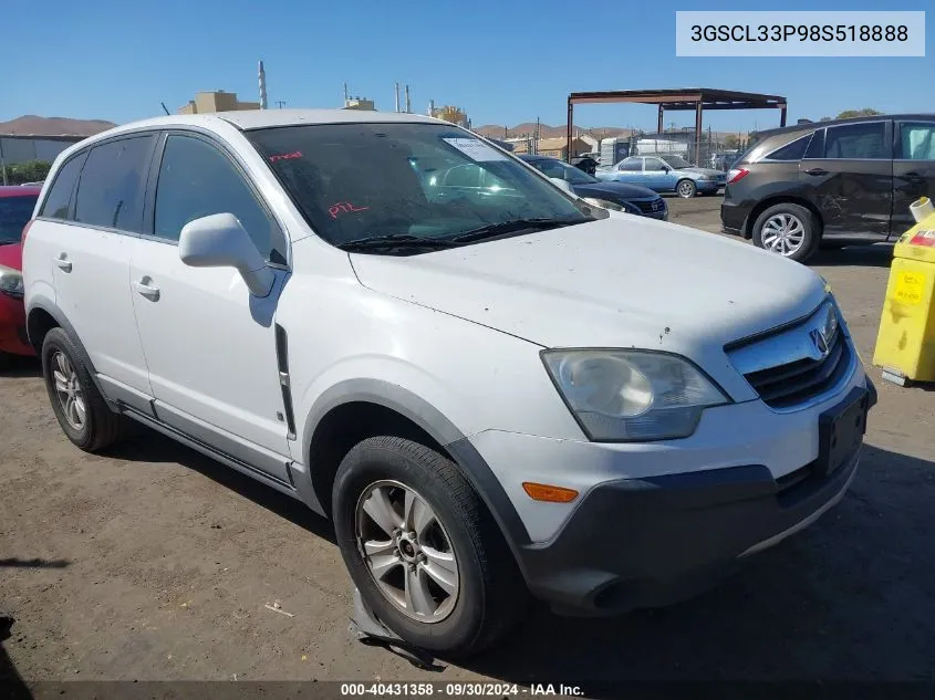 2008 Saturn Vue 4-Cyl Xe VIN: 3GSCL33P98S518888 Lot: 40431358