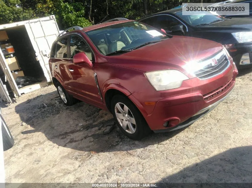 2008 Saturn Vue V6 Xr VIN: 3GSCL537X8S688303 Lot: 40510524