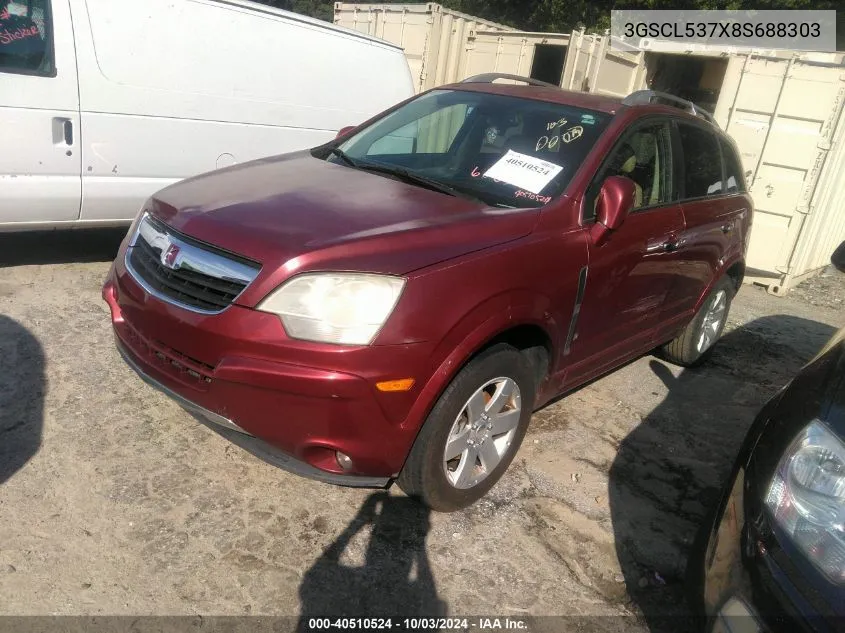 2008 Saturn Vue V6 Xr VIN: 3GSCL537X8S688303 Lot: 40510524