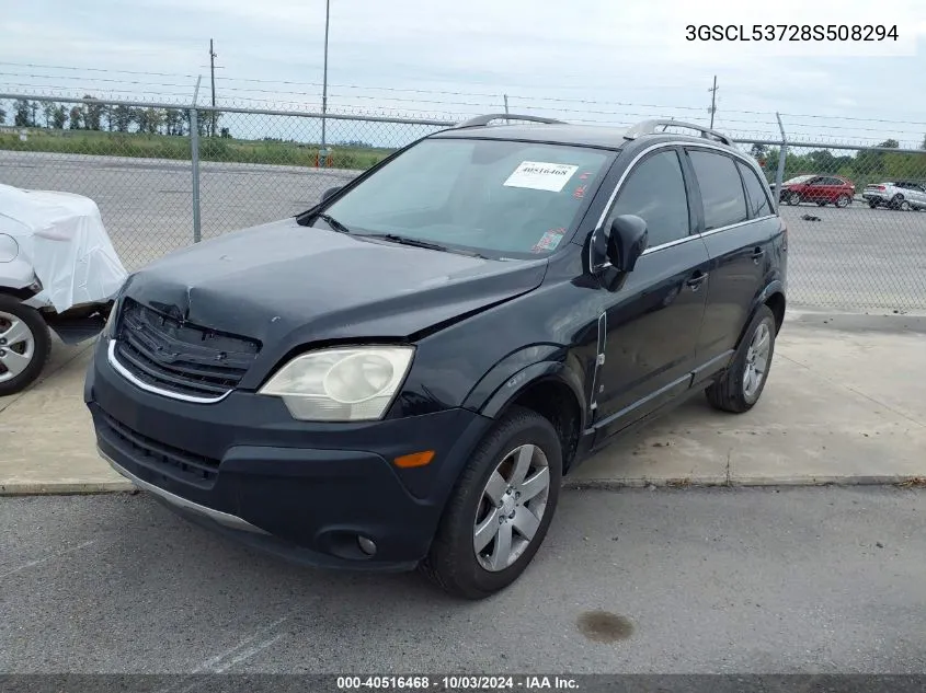 2008 Saturn Vue V6 Xr VIN: 3GSCL53728S508294 Lot: 40516468