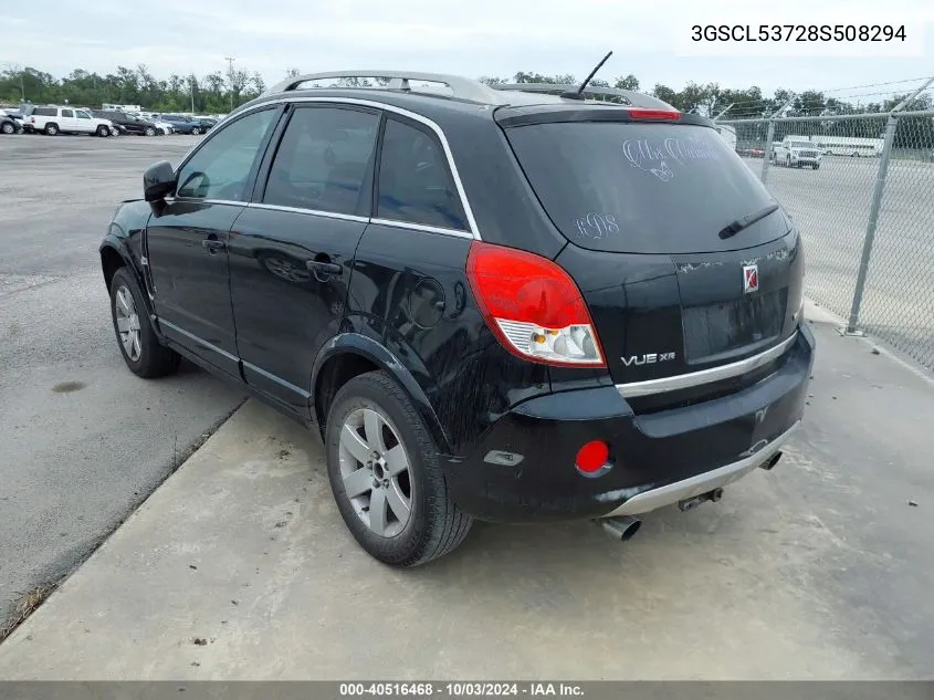 2008 Saturn Vue V6 Xr VIN: 3GSCL53728S508294 Lot: 40516468