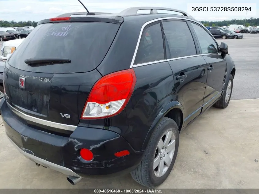 2008 Saturn Vue V6 Xr VIN: 3GSCL53728S508294 Lot: 40516468