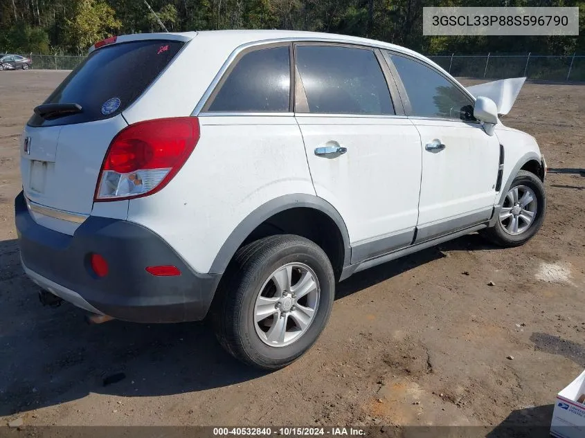 2008 Saturn Vue 4-Cyl Xe VIN: 3GSCL33P88S596790 Lot: 40532840