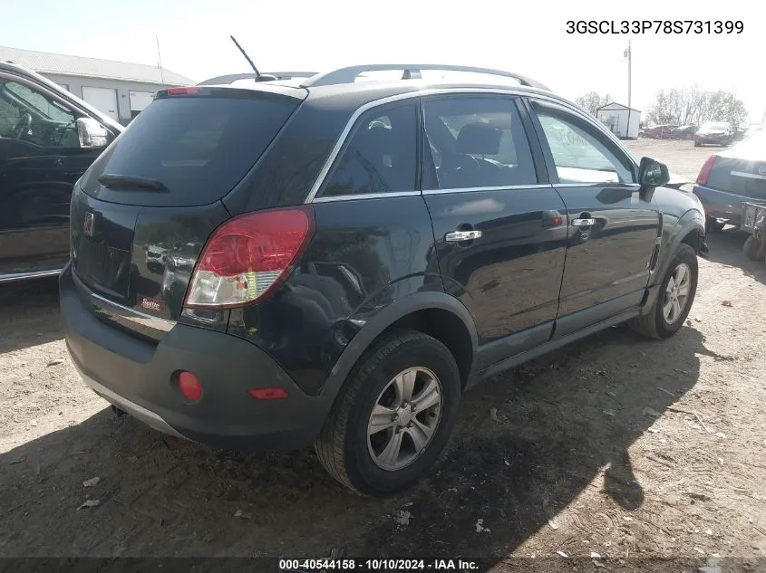 2008 Saturn Vue 4-Cyl Xe VIN: 3GSCL33P78S731399 Lot: 40544158