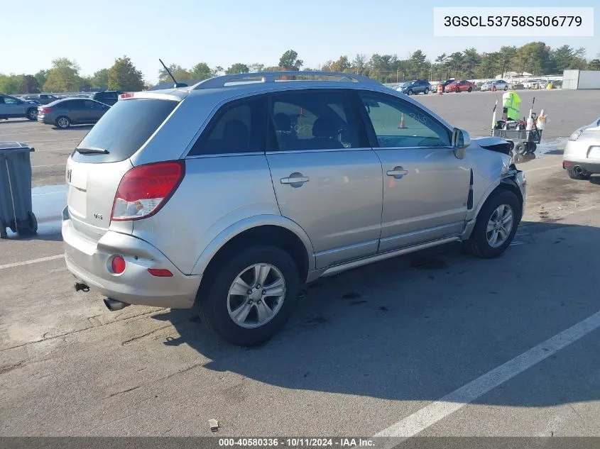 2008 Saturn Vue V6 Xr VIN: 3GSCL53758S506779 Lot: 40580336